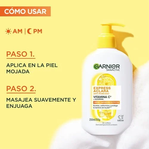 GEL LIMPIADOR CREMA HIDRATANTE ANTI MANCHAS CON VITAMINA C
